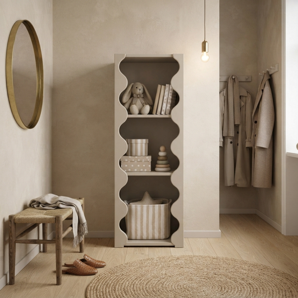 Bookcase SOFI Dreamland BLOOM Beige Scalloped