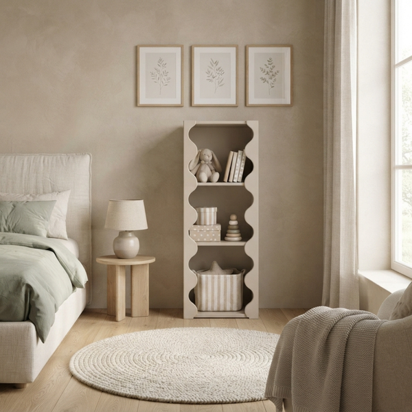 Bookcase SOFI Dreamland BLOOM Beige Scalloped