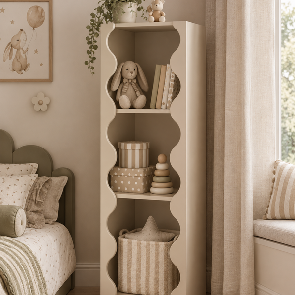 Bookcase SOFI Dreamland BLOOM Beige Scalloped