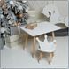 Table rectangulaire blanche pour enfant et chaise avec une couronne blanche 234418 фото 2
