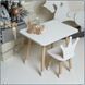Table rectangulaire blanche pour enfant et chaise avec une couronne blanche 234418 фото 1