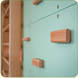 Wooden Swedish wall with climbing wall
